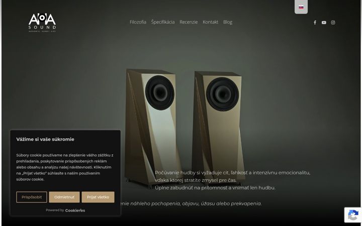 Screenshot of ahasound.sk