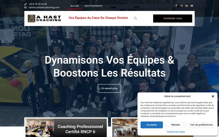 Screenshot of ahastcoaching.com