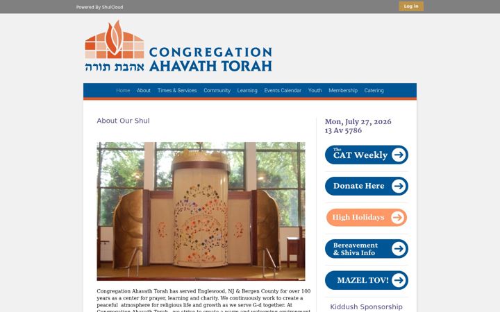 Screenshot van ahavathtorah.org