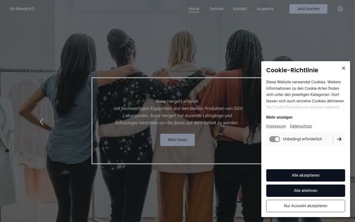 Screenshot of ahbeautyko.com
