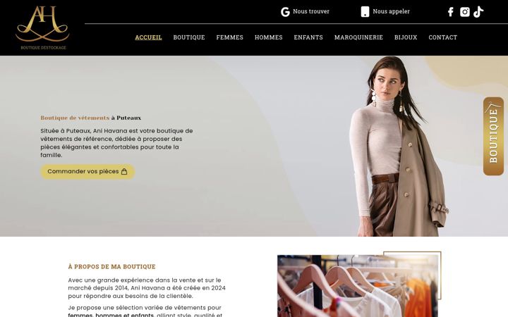 Screenshot του ahboutiquedestockage.fr
