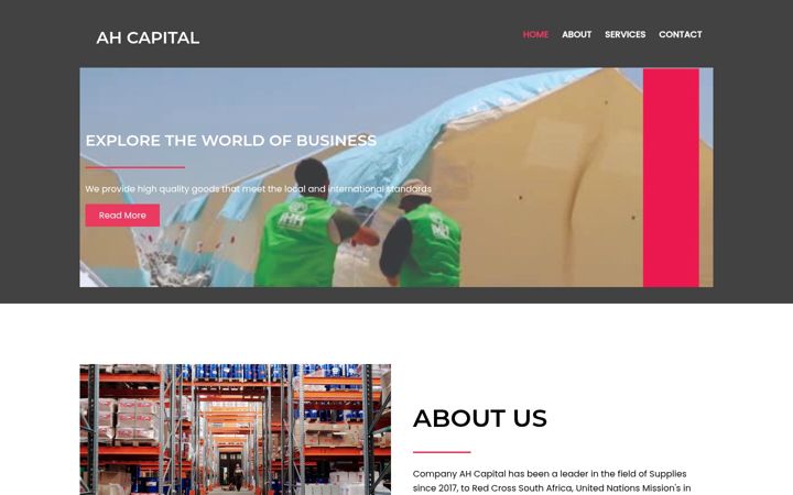 Screenshot of ahcapital.co.za