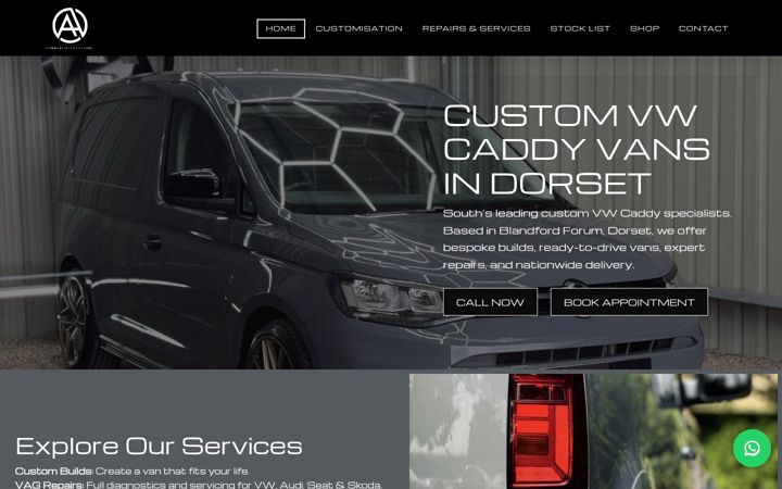 Screenshot of ahcommercialsandcustoms.co.uk