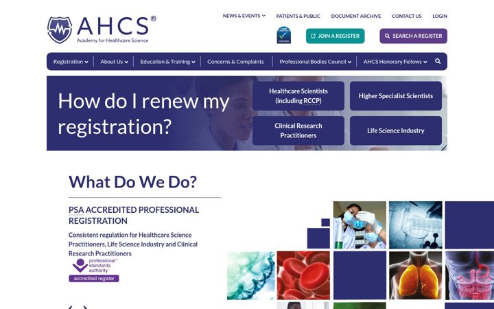 Screenshot of ahcs.ac.uk