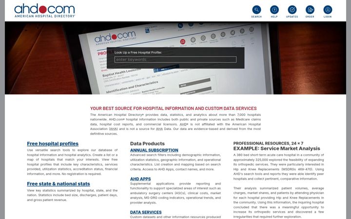 Screenshot of ahd.com