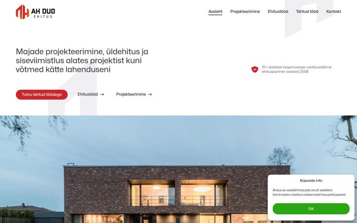 Screenshot of ahduo.ee