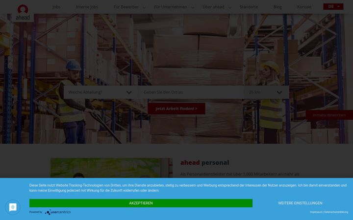 Screenshot of ahead-personal.com