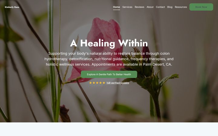 Screenshot of ahealingwithin.com