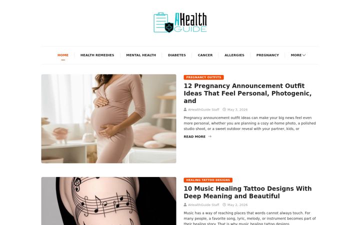Екранна снимка на ahealthguide.com