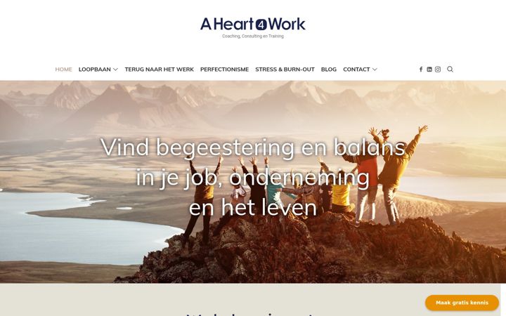 Screenshot of aheart4work.com