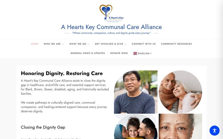 Screenshot of aheartskeycca.org