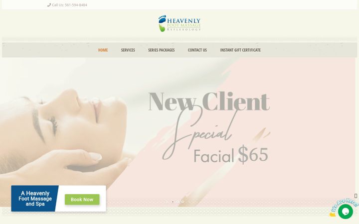 Екранна снимка на aheavenlyfootmassage.com