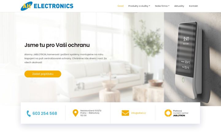 Captura de ecrã de ahelectronics.cz
