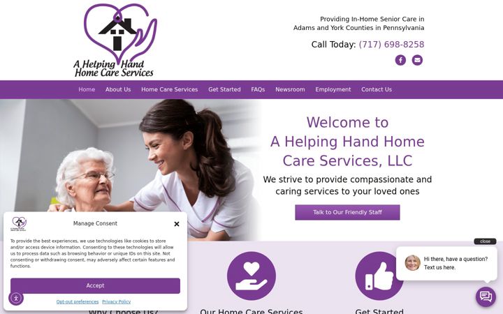 Screenshot of ahelpinghandhanover.com