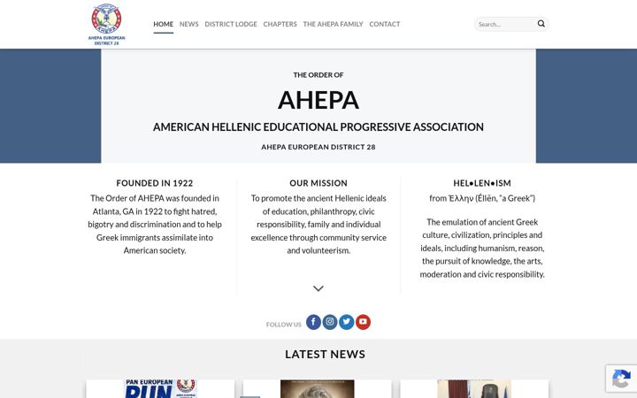 Screenshot of ahepaeurope.org