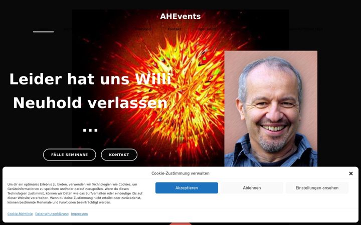 Skærmbillede af ahevents.de