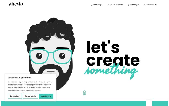 Screenshot of aheviadesign.com