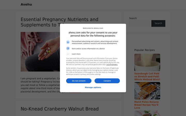 Screenshot of ahevu.com