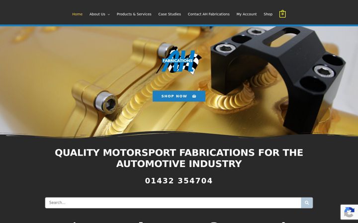 Screenshot di ahfabrications.co