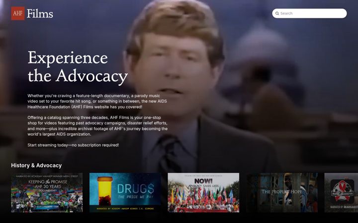 Screenshot of ahffilms.org
