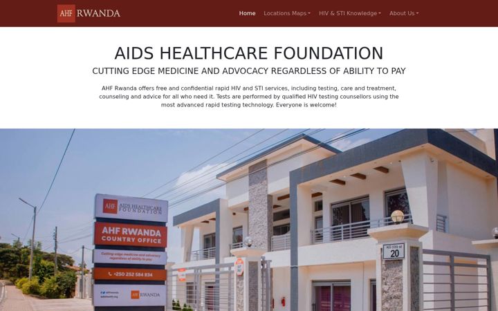 Screenshot of ahfrwanda.com