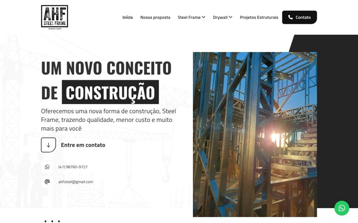 Screenshot of ahfsteelframe.com