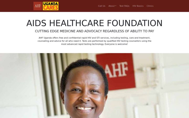 Screenshot of ahfugandacares.org