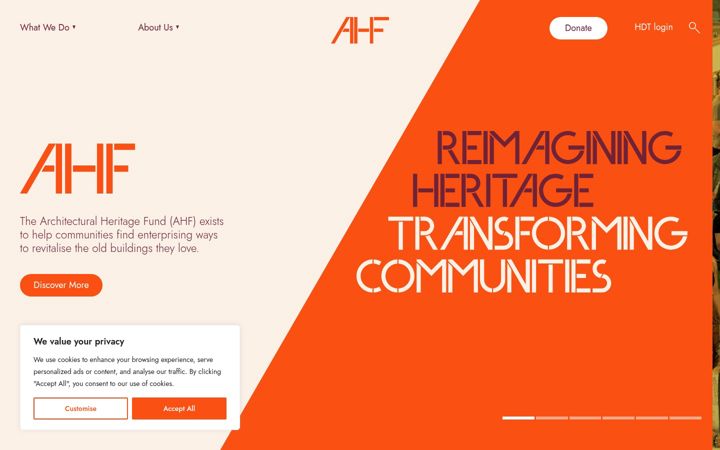 Screenshot of ahfund.org.uk