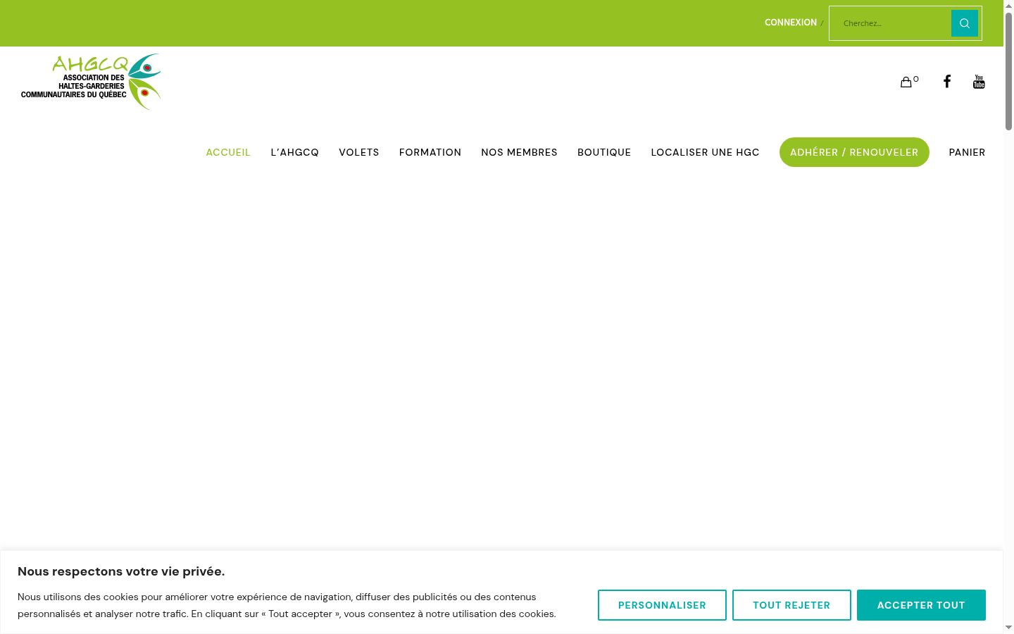 Screenshot van de toestemmingsbanner zoals getoond vóór enige interactie