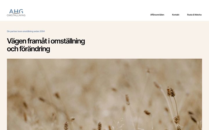 Skærmbillede af ahgomstallning.se
