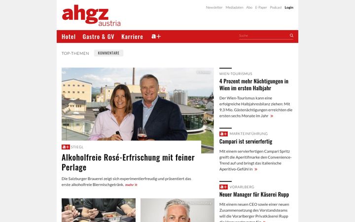 Screenshot van ahgz.at