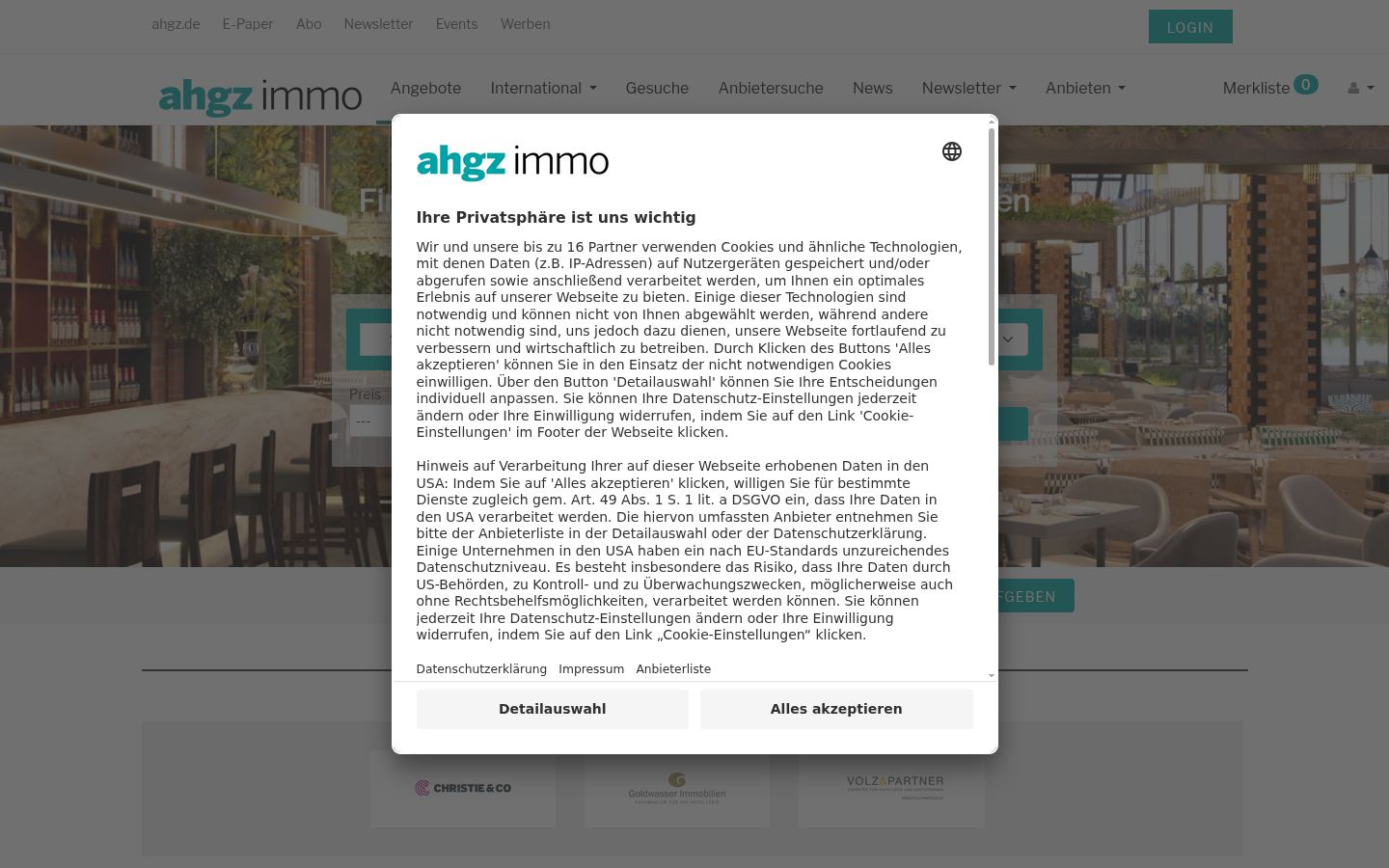 Screenshot van de toestemmingsbanner zoals getoond vóór enige interactie