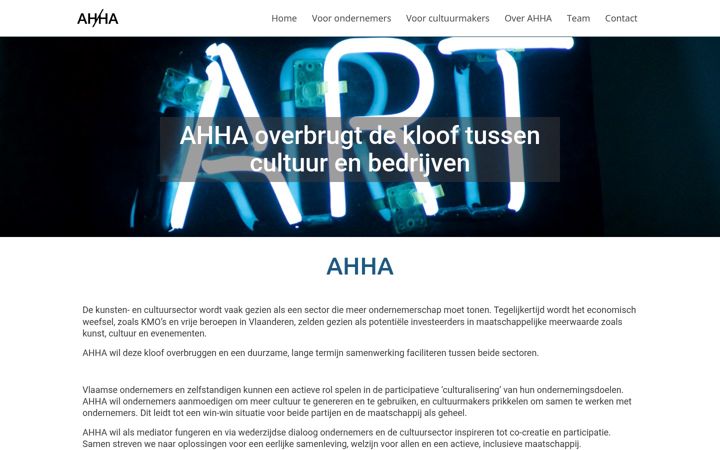 Capture d'écran de ahha.vlaanderen
