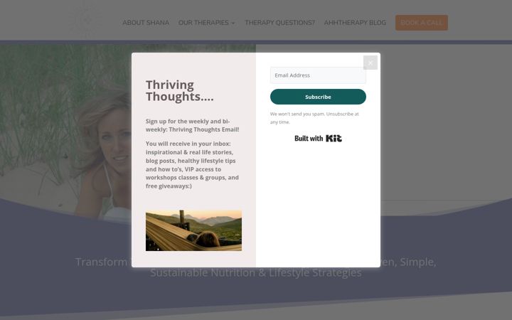 Screenshot of ahhtherapy.com