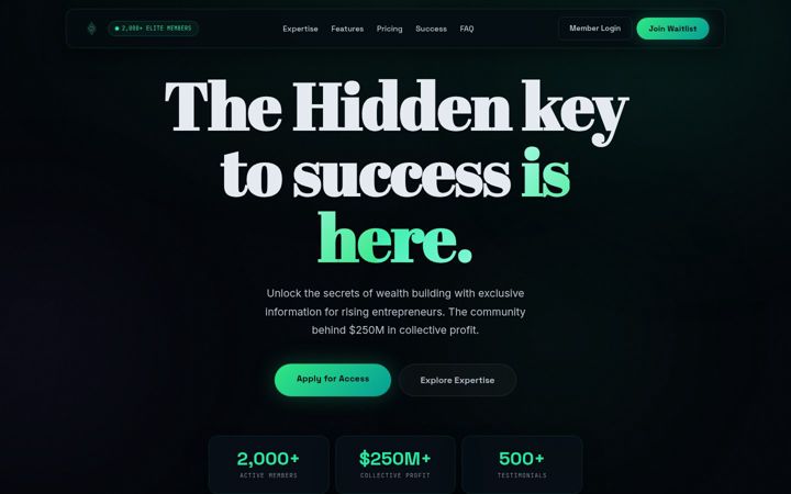 Screenshot of ahiddensociety.com