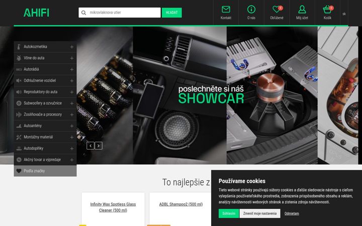 Screenshot of ahifi.sk