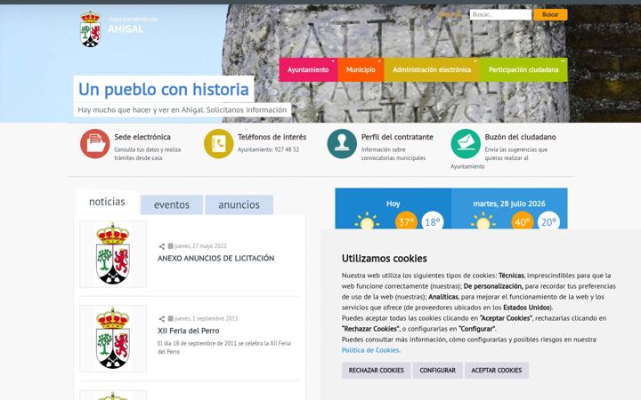 Screenshot of ahigal.es