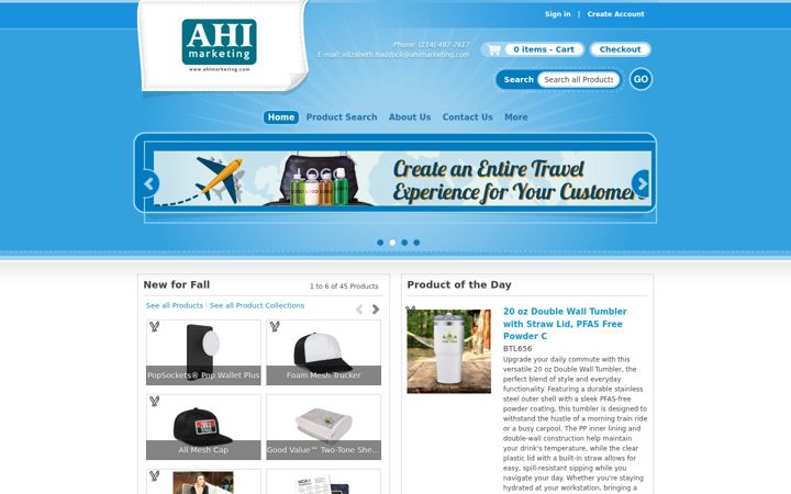 Екранна снимка на ahimarketing.com
