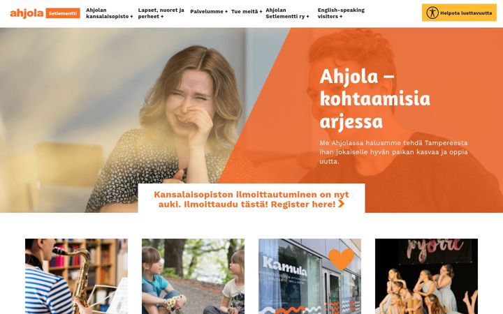 Captura de ecrã de ahjola.fi