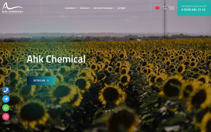 Screenshot of ahkchemical.com.tr