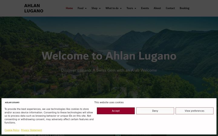 Screenshot ta' ahlanlugano.com