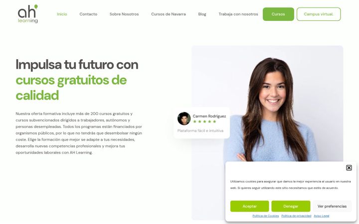 Screenshot of ahlearning.es