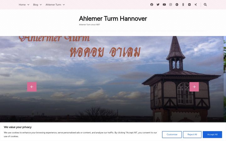 Screenshot of ahlemer-turm.de