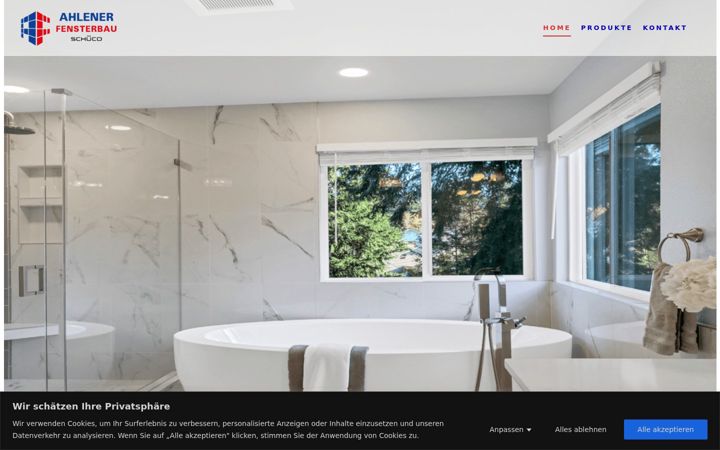 Screenshot of ahlenerfensterbau.de