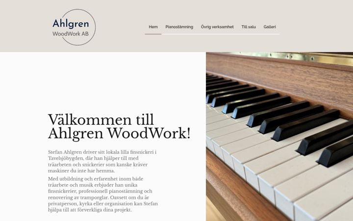 Screenshot of ahlgrenwoodwork.se