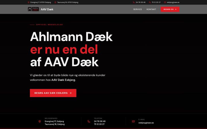 Screenshot of ahlmanndaek.dk