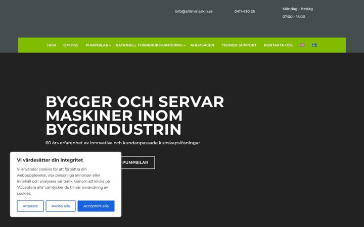 Képernyőkép: ahlmmaskin.se
