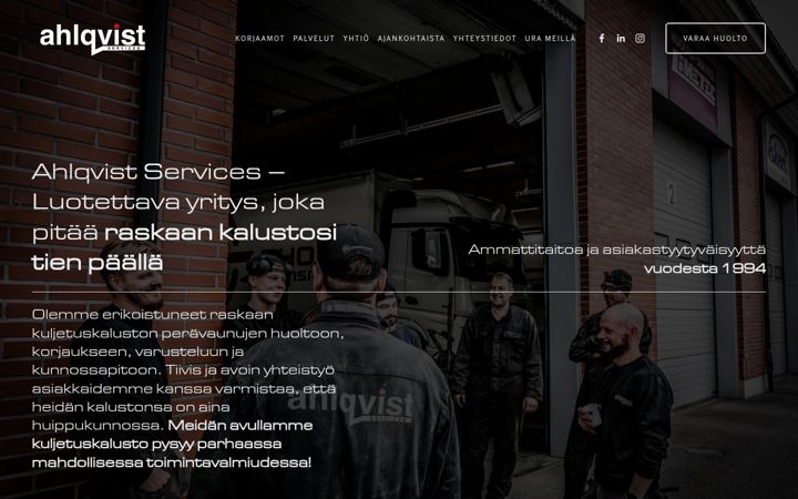Zrzut ekranu ahlqvist.fi