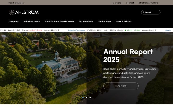 Screenshot of ahlstromcapital.com