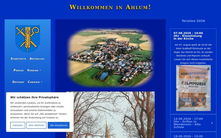 Screenshot ta' ahlum.de